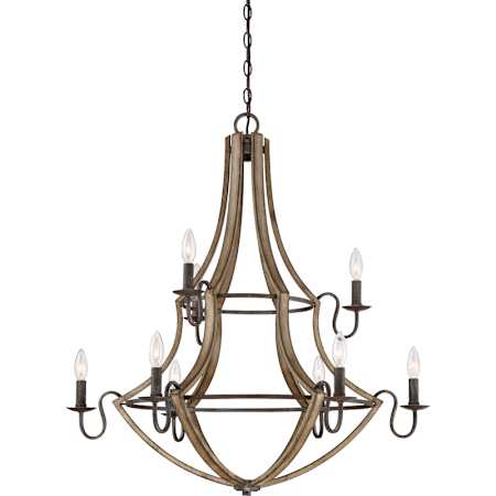 Quoizel Shire 9 Light 32-1/2" Wide Chandelier Rustic Black