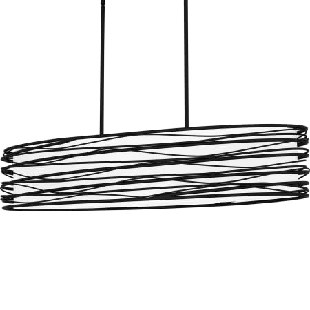 Quoizel Spiral 5 Light 42" Wide Linear Chandelier Mystic Black