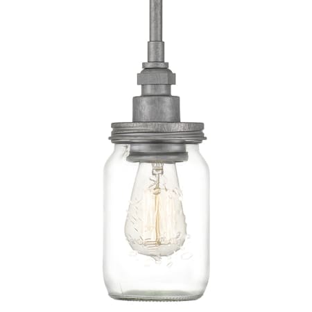 Quoizel Squire 4" Wide Mini Pendant Galvanized