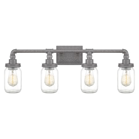 Quoizel Squire 4 Light 31" Wide Bathroom Vanity Light Galvanized