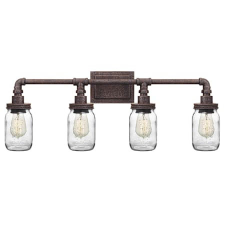 Quoizel Squire 4 Light 31" Wide Bathroom Vanity Light Rustic Black