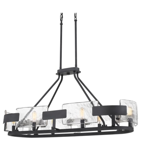 Quoizel Stratum 6 Light 38" Wide Linear Chandelier Royal Ebony