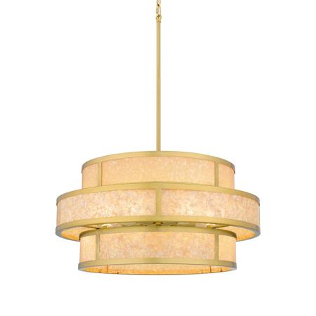 Quoizel Stoneland 6 Light 24" Wide Pendant Brushed Gold