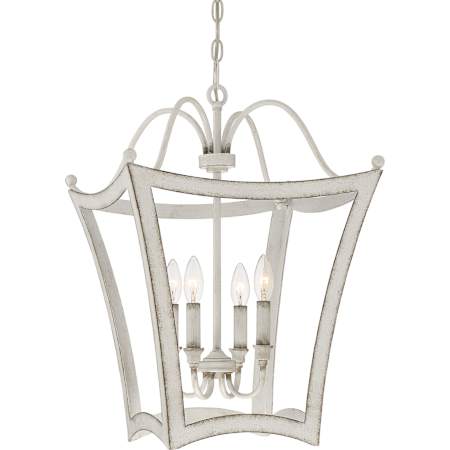 Quoizel Summerford 4 Light 16" Wide Taper Candle Pendant Antique White