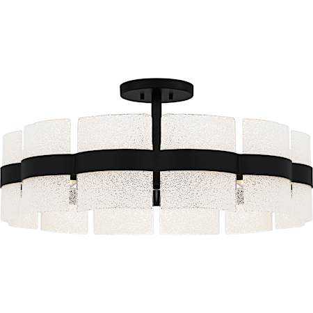 Quoizel Sweeney 6 Light 30" Wide Semi-Flush Drum Ceiling Fixture / Converts to Pendant Matte Black