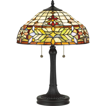 Quoizel Quinn 2 Light 23" Tall Tiffany Table Lamp Vintage Bronze