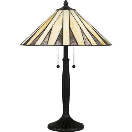 Quoizel 2 Light 24" Tall Tiffany Table Lamp Matte Black