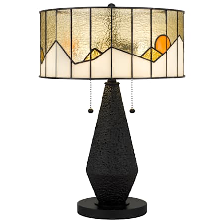Quoizel Blackwood 24" Tall Tiffany Table Lamp Matte Black