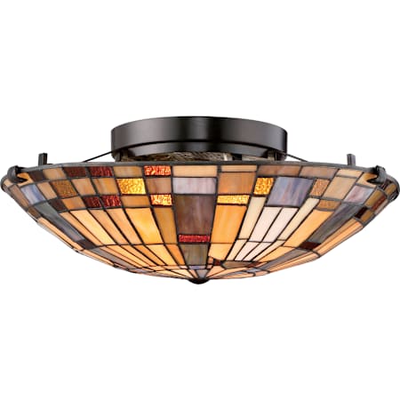 Quoizel Inglenook 2 Light 16.5" Wide Flush Mount Ceiling Fixture Valiant Bronze