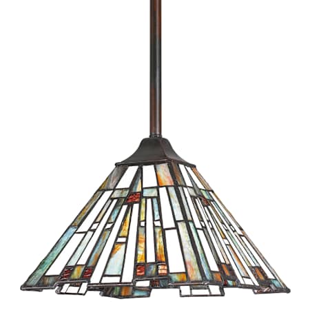 Quoizel Maybeck Single Light 8" Wide Mini Pendant / Semi-Flush Ceiling Fixture Valiant Bronze