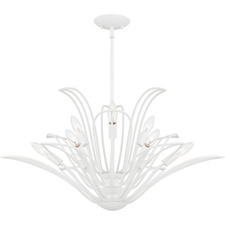 Quoizel Tallulah 9 Light 32" Wide Waterfall Chandelier Sand White