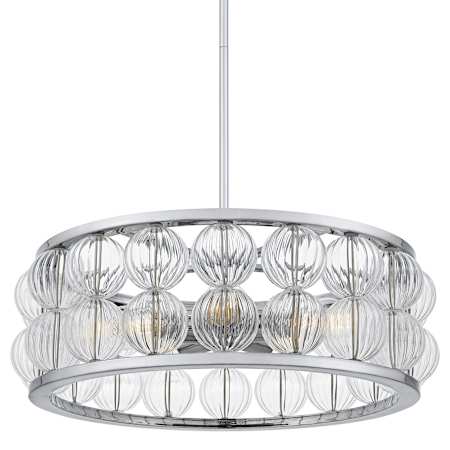 Quoizel Terrarock 5 Light 23" Wide Pendant Polished Chrome