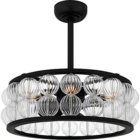 Quoizel Terrarock 12" 3 Blade Indoor Ceiling Fandelier Matte Black