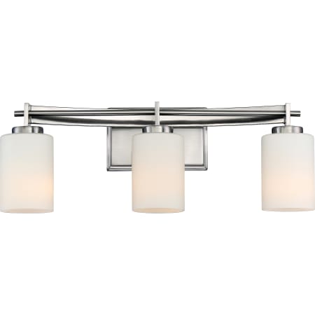 Quoizel Taylor 3 Light 21" Wide Bathroom Vanity Light with Glass Cylinder Shades Brushed Nickel