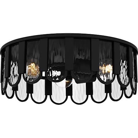 Quoizel Vera 3 Light 16" Wide Flush Mount Drum Ceiling Fixture Matte Black