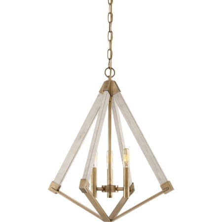 Quoizel View Point 3 Light 19-1/4" Wide Chandelier Weathered Brass