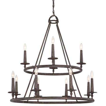 Quoizel Voyager 12 Light 36" Wide Chandelier Malaga