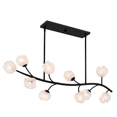Quoizel Walker 10 Light 49" Wide Abstract Chandelier Matte Black