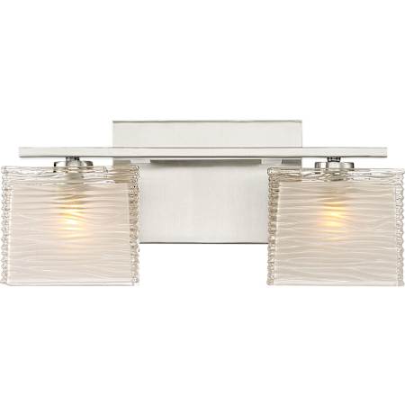 Quoizel Westcap 2 Light 15" Wide Bathroom Vanity Light Brushed Nickel