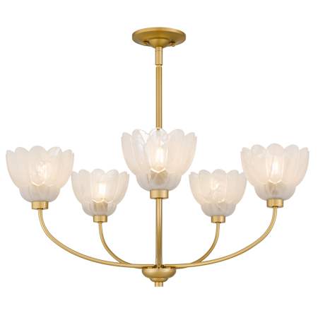 Quoizel Whitecap 5 Light 28" Wide Chandelier Brushed Gold