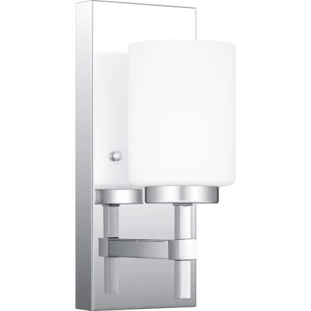 Quoizel Wilburn 12" Tall LED Bathroom Sconce with Frosted Glass Shade Polished Chrome