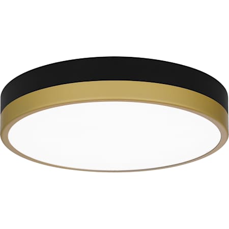 Quoizel 11" Wide LED Flush Mount Ceiling Fixture Matte Black / Gold