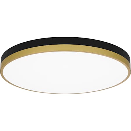 Quoizel 20" Wide LED Flush Mount Ceiling Fixture Matte Black / Gold