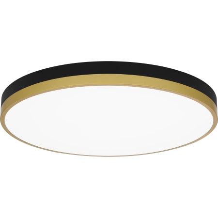 Quoizel 20" Wide LED Flush Mount Ceiling Fixture Matte Black / Gold