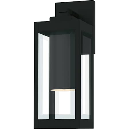 Quoizel Westover 14" Tall Outdoor Wall Sconce with Beveled Glass Shade Earth Black