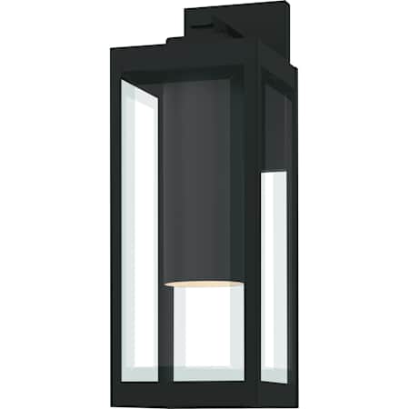 Quoizel Westover 17" Tall Outdoor Wall Sconce with Beveled Glass Shade Earth Black