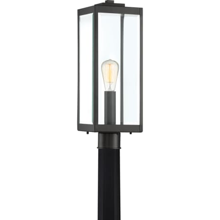 Quoizel Westover 21" Tall Outdoor Single Head Post Light Earth Black