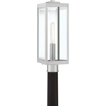 Quoizel Westover 21" Tall Outdoor Single Head Post Light Stainless Steel