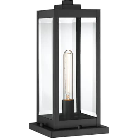 Quoizel Westover 16" Tall Outdoor Pier Mount Post Light Earth Black