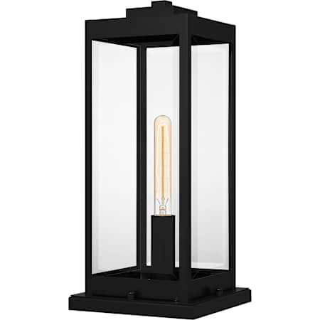 Quoizel Westover 19" Tall Outdoor Pier Mount Post Light Earth Black