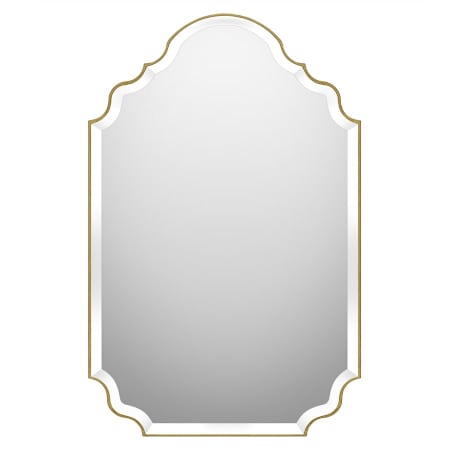 Quoizel Menard 23-1/2" W x 36-1/2" H Art Deco Rectangular Framed Bathroom Wall Mirror Gold Powder