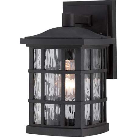Quoizel Stonington 1 Light 11" Tall Outdoor Wall Sconce with Clear Water Glass Black