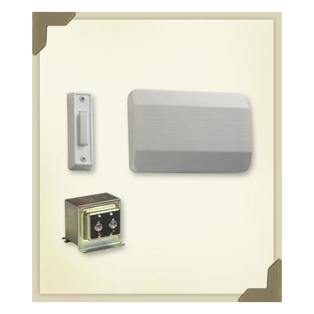 Quorum International Single Story / Front Door Chime Kit with White plastic covers White