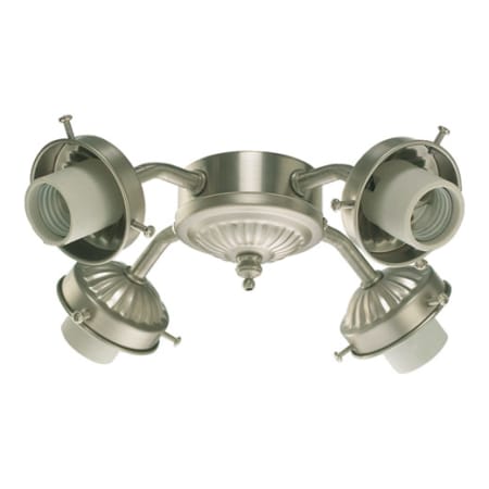 Quorum International 4 Bulb Fluorescent Fan Light Kit Satin Nickel