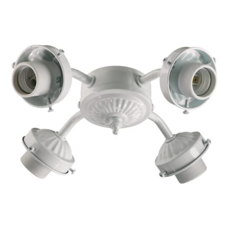 Quorum International 4 Bulb Fluorescent Fan Light Kit White