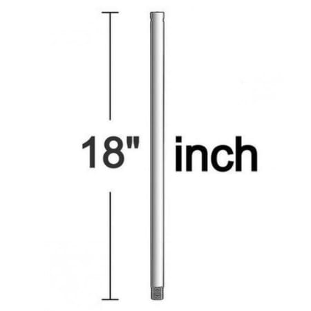 Quorum International 18" Universal Ceiling Fan Downrod for 10 Ft Ceilings Antique Flemish