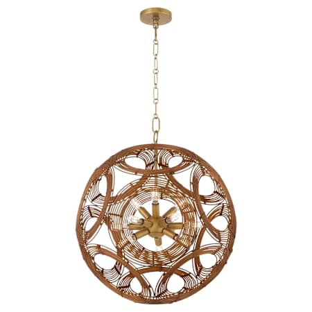 Quorum International Kalio 22" Wide Pendant Brushed Brass