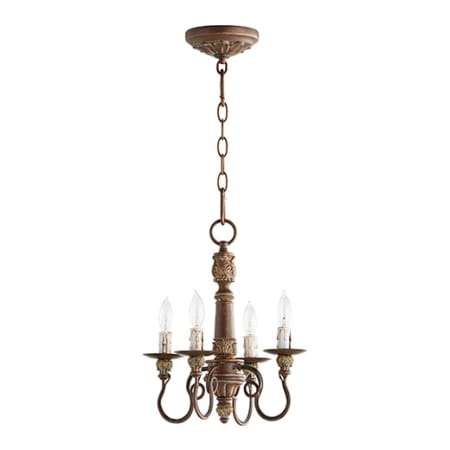 Quorum International Salento 4 Light 1 Tier Chandelier Vintage Copper