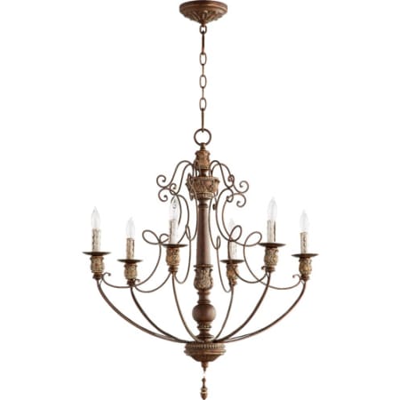 Quorum International Salento 6 Light 1 Tier Chandelier Vintage Copper