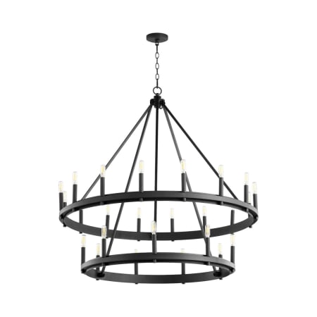 Quorum International 42 Inch Diameter Farmhouse Chandelier Black