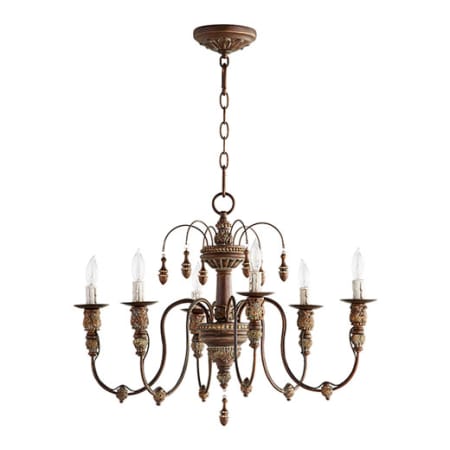 Quorum International Salento 6 Light 1 Tier Chandelier Vintage Copper