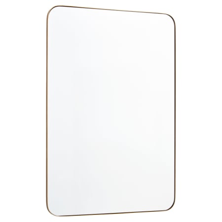Quorum International Stadium 24" W x 36" H Modern Specialty Metal Framed Bathroom Wall Mirror Gold