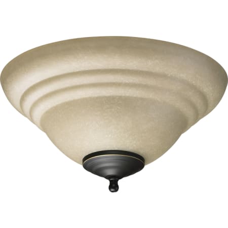 Quorum International 2 Light Ceiling Fan Bowl Light Kit with Amber Scavo Glass Shade Toasted Sienna / Old World