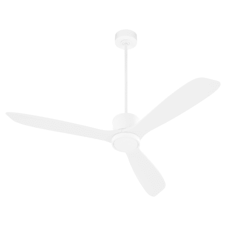 Quorum International Portland 58" 3 Blade Indoor / Outdoor Ceiling Fan with Remote and Wall Control Studio White