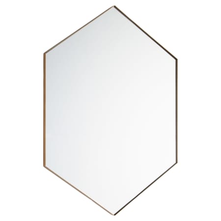 Quorum International Hexigon 24" W x 34" H Modern Geometric Metal Framed Bathroom Wall Mirror Gold
