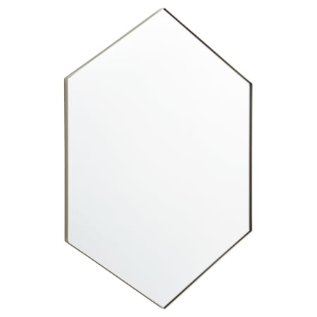 Quorum International Hexigon 24" W x 34" H Modern Geometric Metal Framed Bathroom Wall Mirror Silver